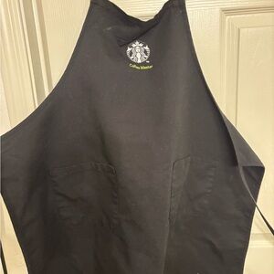 Starbucks Black Apron with Green Accent Logo